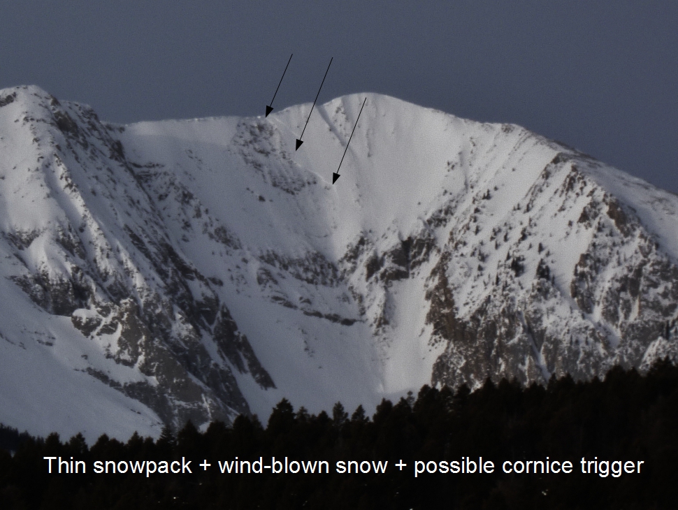 Natural Avalanche on Sacajawea