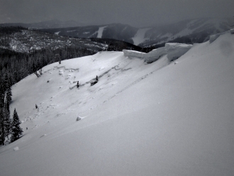 Natural Avalanche northern Madison Range 