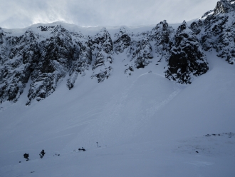 Sheep Mtn snowmobiile triggered slide