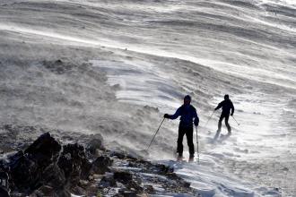 Skiing on the moon